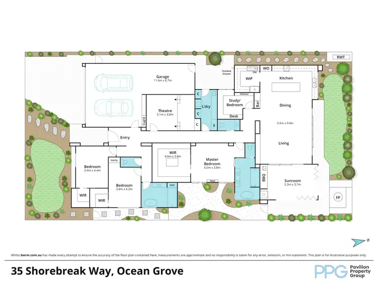 Floorplan of Homely house listing, 35 Shorebreak Way, Ocean Grove VIC 3226
