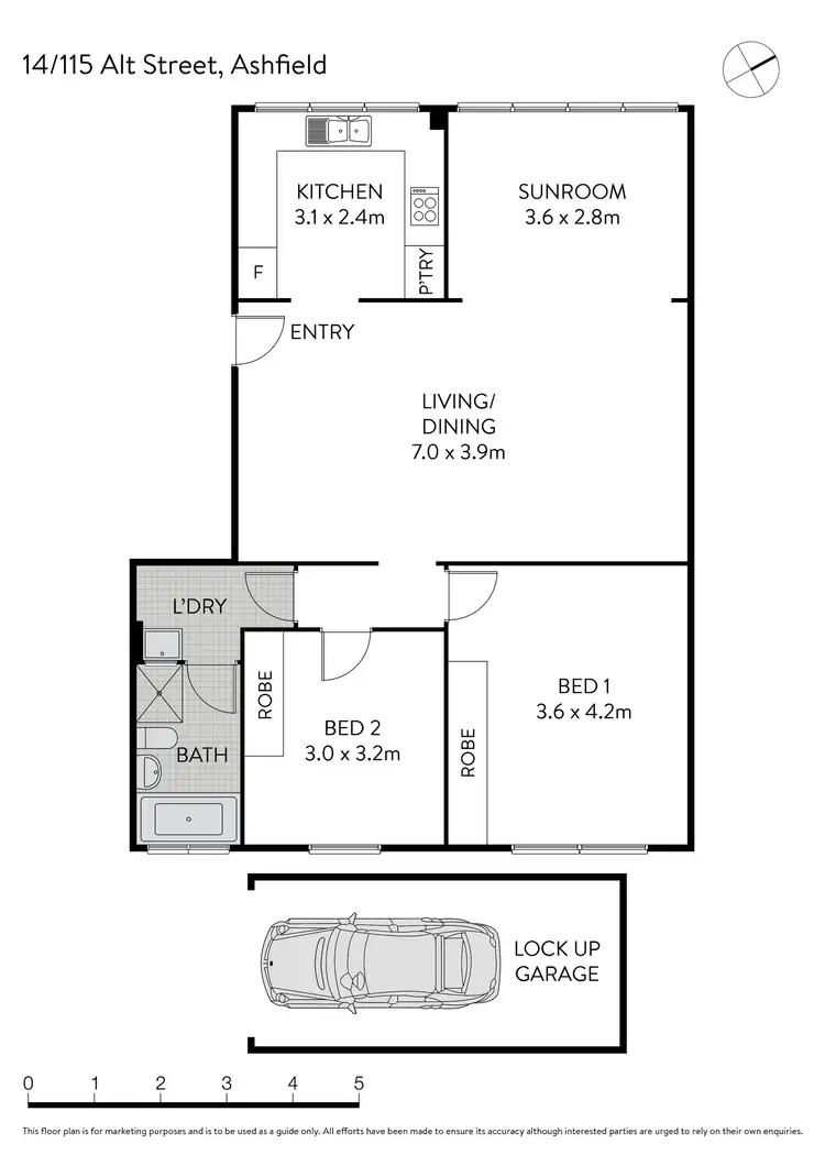Floorplan of Homely apartment listing, 14/115 Alt Street, Ashfield NSW 2131