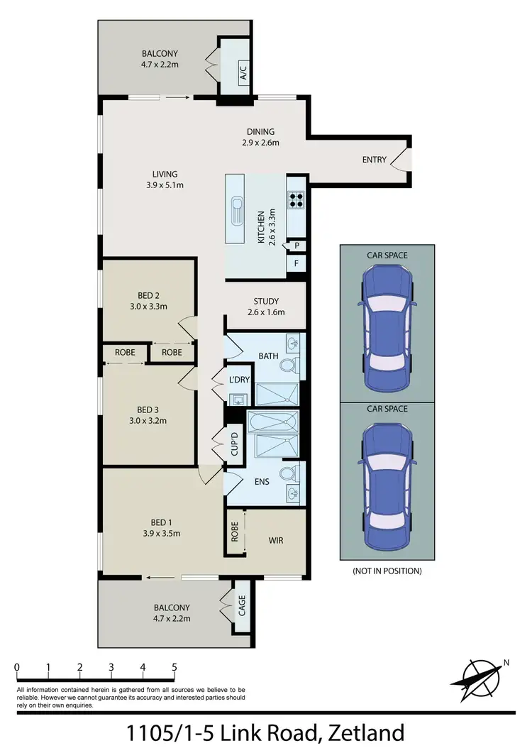 Floorplan of Homely apartment listing, 1105/1 Link Road, Zetland NSW 2017