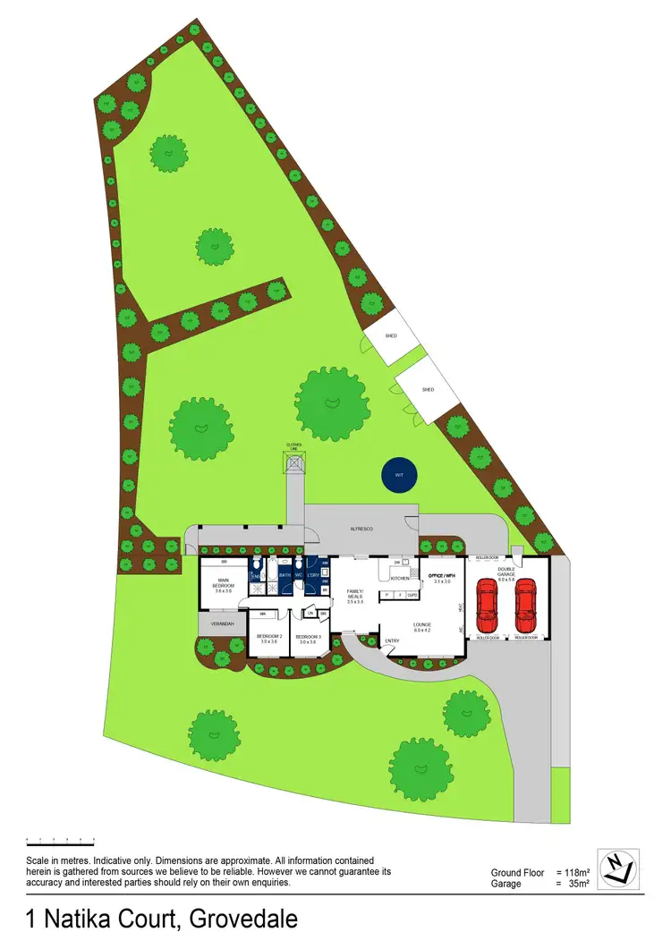 Floorplan of Homely house listing, 1 Natika Court, Grovedale VIC 3216