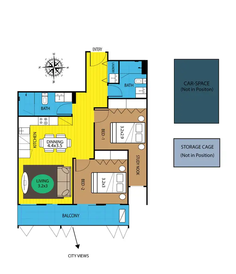 Floorplan of Homely apartment listing, 604/11 David Street, Richmond VIC 3121