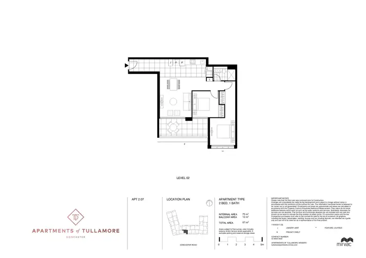 Floorplan of Homely apartment listing, 207/65 Stables Circuit, Doncaster VIC 3108