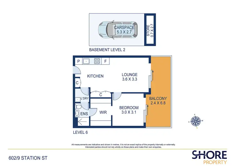 Floorplan of Homely apartment listing, 602/9 Station Street, Wickham NSW 2293