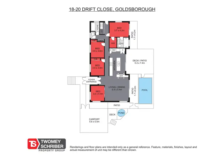 Floorplan of Homely house listing, 18-20 Drift Close, Goldsborough QLD 4865