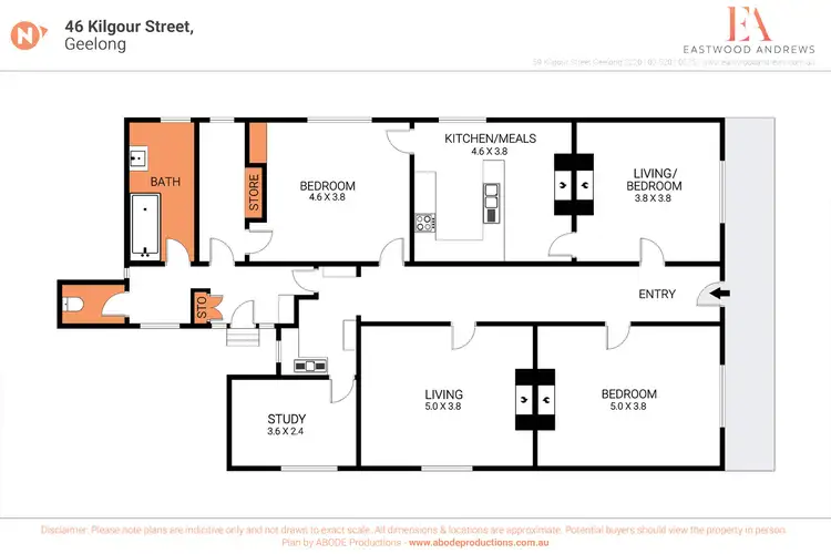 Floorplan of Homely house listing, 46 Kilgour Street, Geelong VIC 3220