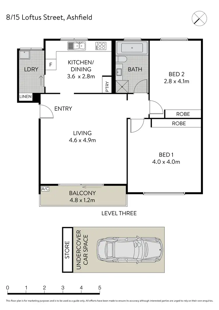Floorplan of Homely apartment listing, 8/15 Loftus Street, Ashfield NSW 2131
