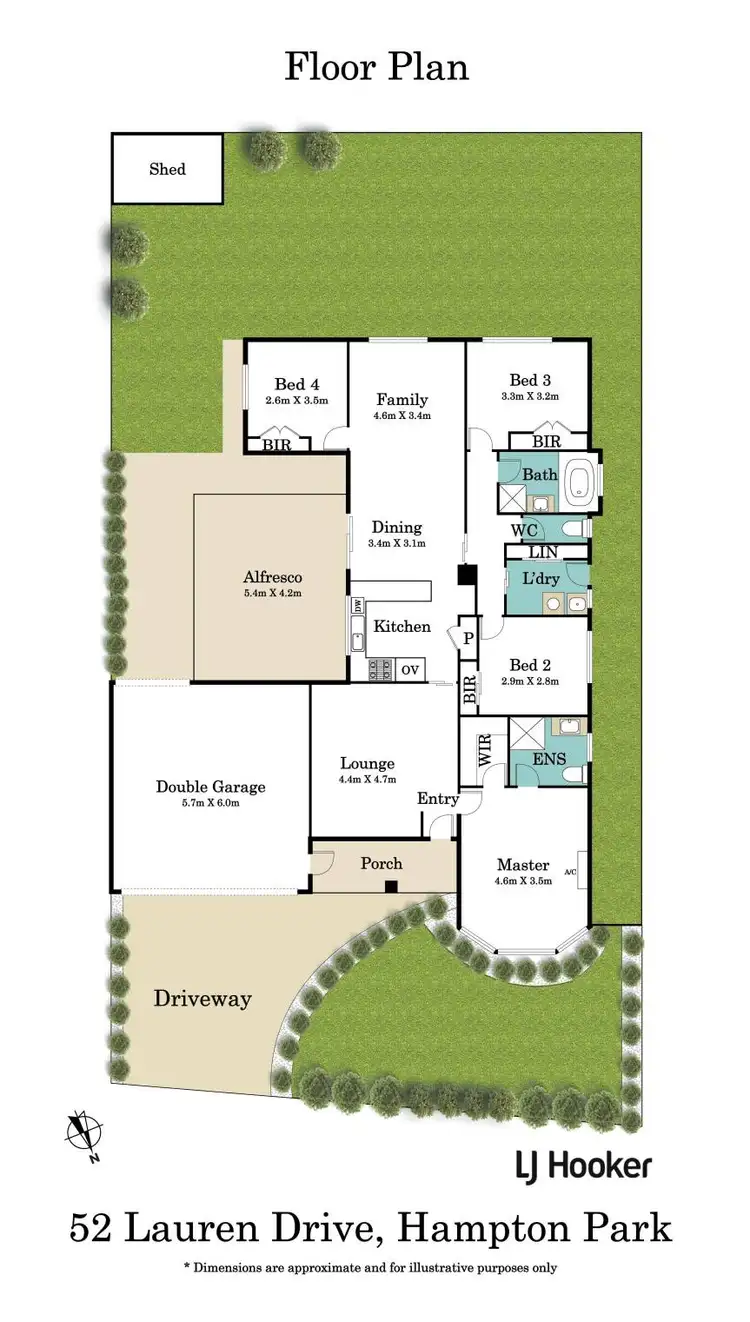 Floorplan of Homely house listing, 52 Lauren Drive, Hampton Park VIC 3976