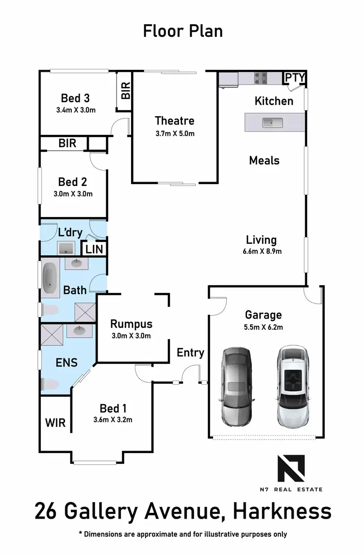 Floorplan of Homely house listing, 26 Gallery Avenue, Harkness VIC 3337