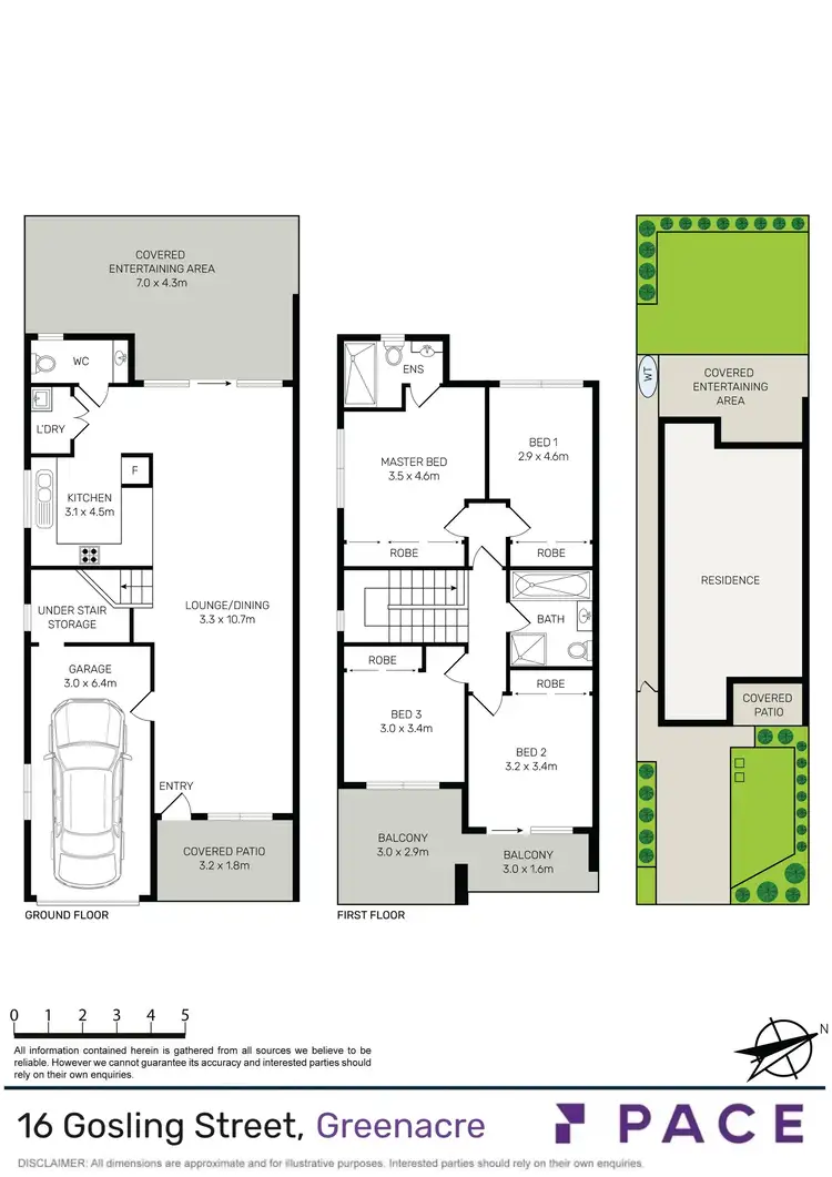 Floorplan of Homely semi-detached listing, 16 Gosling Street, Greenacre NSW 2190