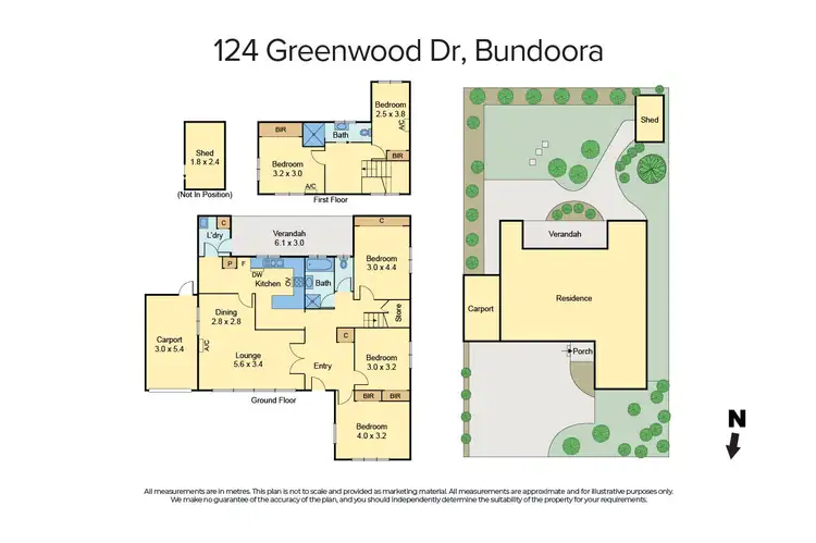 Floorplan of Homely house listing, 124 Greenwood Drive, Bundoora VIC 3083