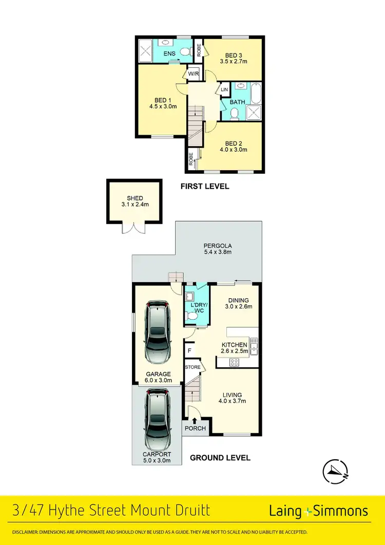 Floorplan of Homely townhouse listing, 3/47 Hythe Street, Mount Druitt NSW 2770