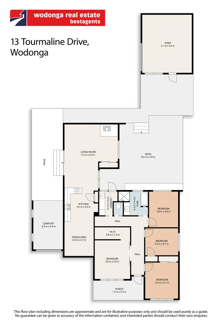 Floorplan of Homely house listing, 13 Tourmaline Drive, Wodonga VIC 3690