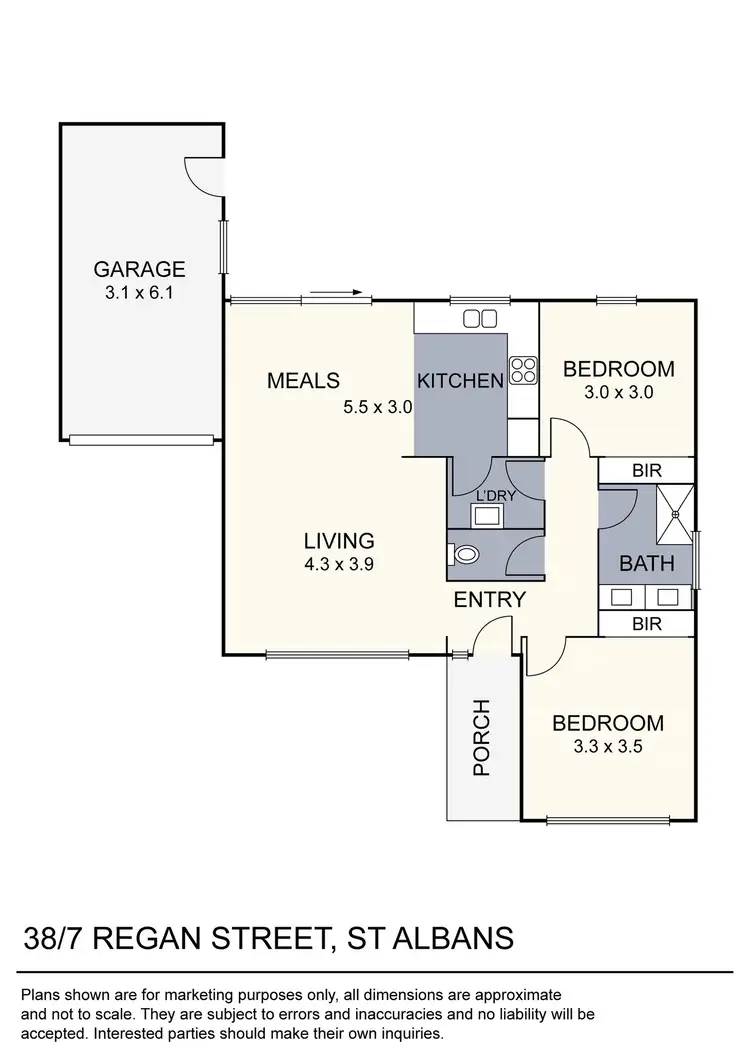 Floorplan of Homely unit listing, 38/7 Regan Street, St Albans VIC 3021