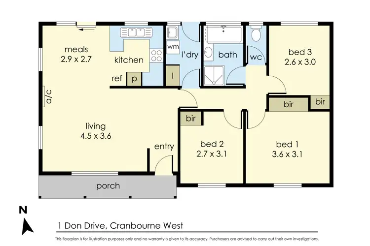 Floorplan of Homely house listing, 1 Don Drive, Cranbourne West VIC 3977