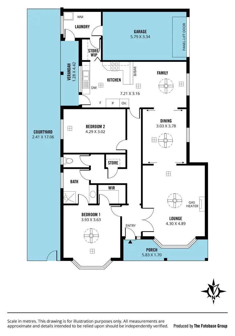Floorplan of Homely unit listing, 1/8 Robert Street, Glenelg South SA 5045