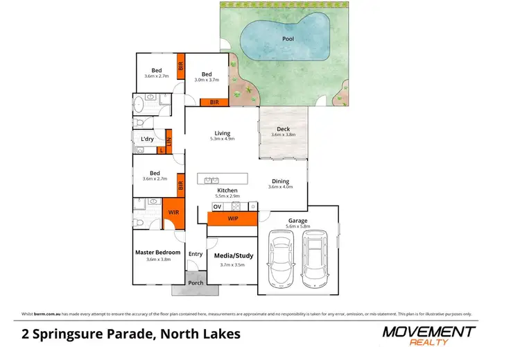 Floorplan of Homely house listing, 2 Springsure Parade, North Lakes QLD 4509