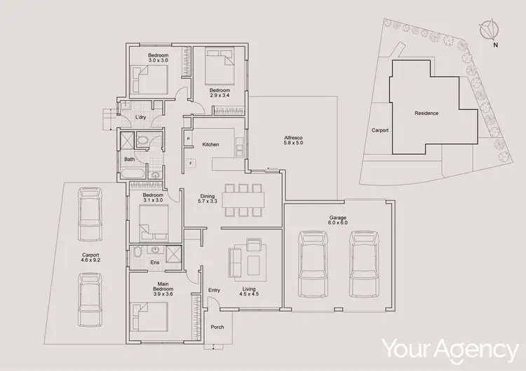 Floorplan of Homely house listing, 4 Geebung Close, Medowie NSW 2318