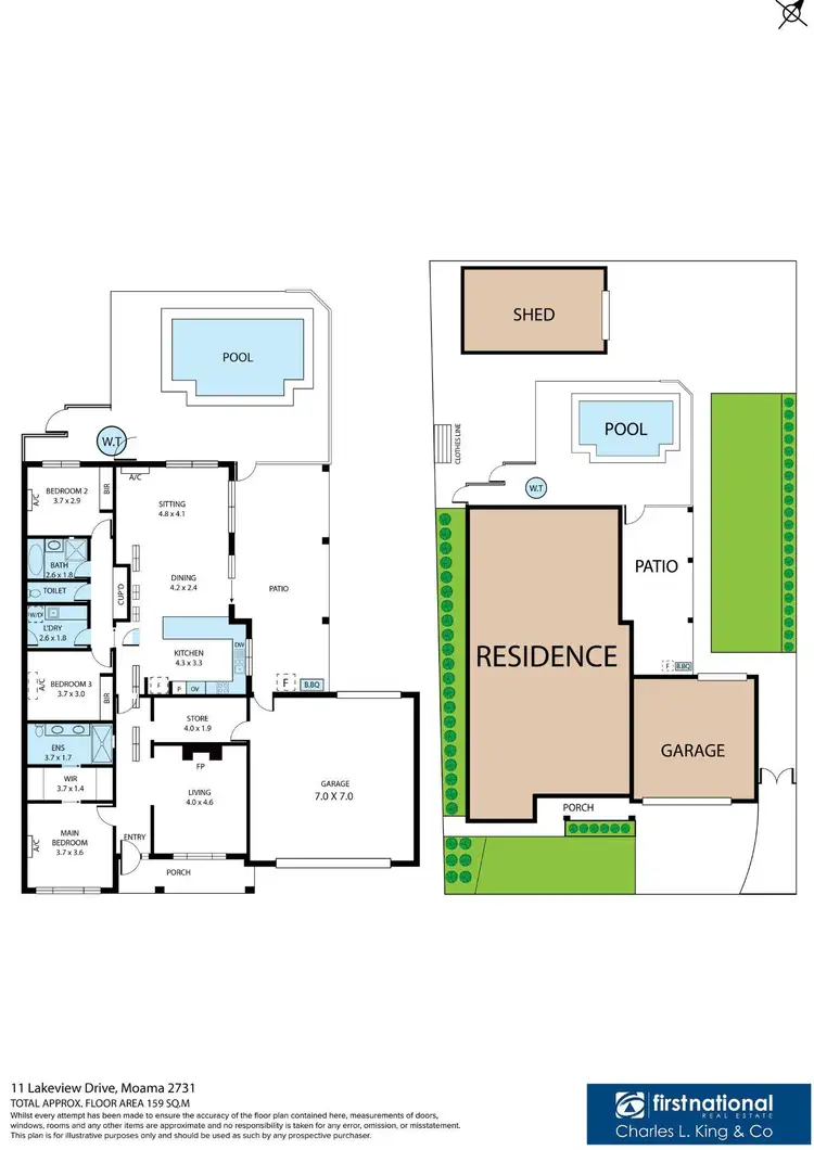 Floorplan of Homely house listing, 11 Lakeview Drive, Moama NSW 2731