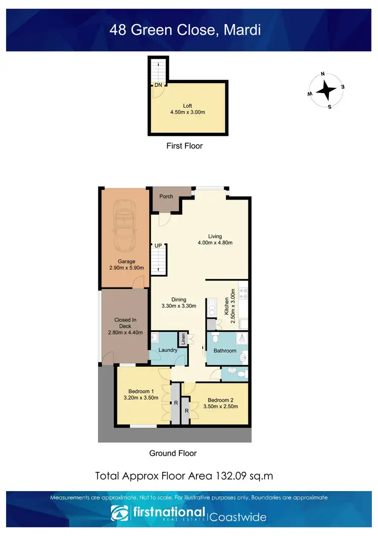Floorplan of Homely semi-detached listing, 48 Green Close, Mardi NSW 2259