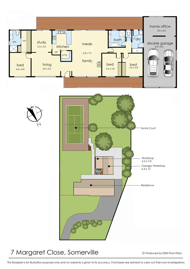 Floorplan of Homely house listing, 7 Margaret Close, Somerville VIC 3912