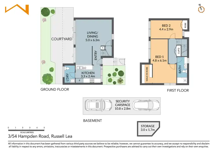 Floorplan of Homely townhouse listing, 3/54 Hampden Road, Russell Lea NSW 2046
