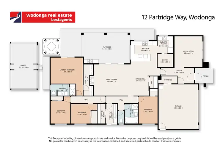 Floorplan of Homely house listing, 12 Partridge Way, Wodonga VIC 3690