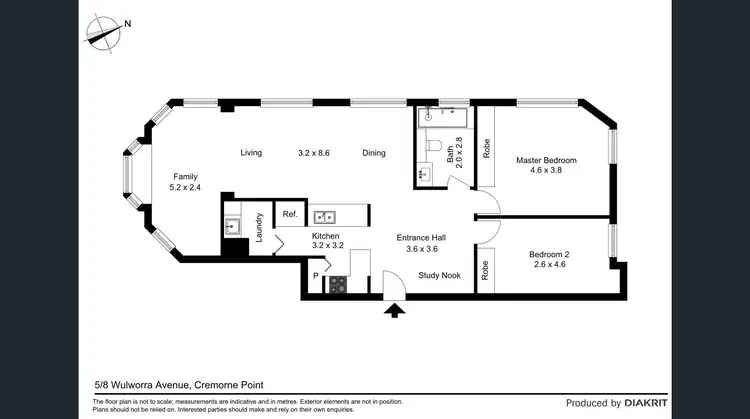 Floorplan of Homely unit listing, 5/8 Wulworra Avenue, Cremorne Point NSW 2090