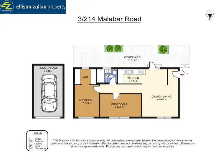 Floorplan of Homely apartment listing, 3/214 Malabar Road, South Coogee NSW 2034