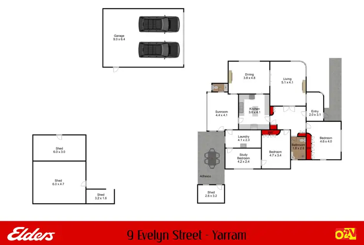 Floorplan of Homely house listing, 9 Evelyn Street, Yarram VIC 3971