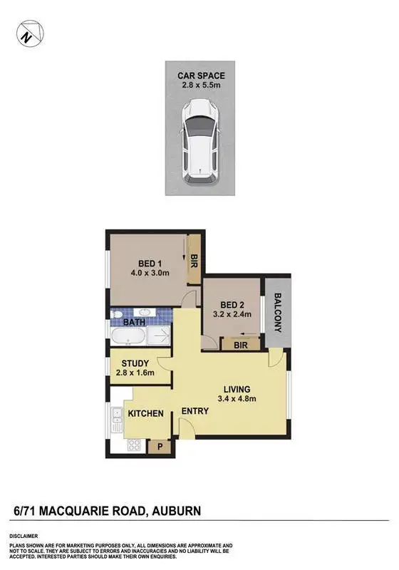 Floorplan of Homely unit listing, 6/71 Macquarie Road, Auburn NSW 2144
