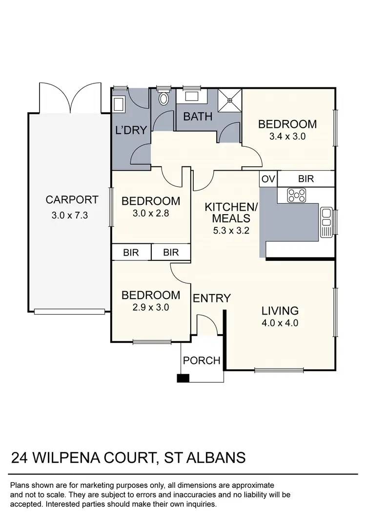 Floorplan of Homely house listing, 24 Wilpena Court, St Albans VIC 3021