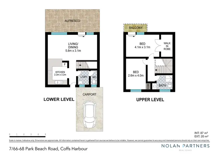 Floorplan of Homely townhouse listing, 7/66-68 Park Beach Road, Coffs Harbour NSW 2450