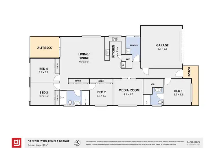 Floorplan of Homely house listing, 18 Bentley Road, Kembla Grange NSW 2526