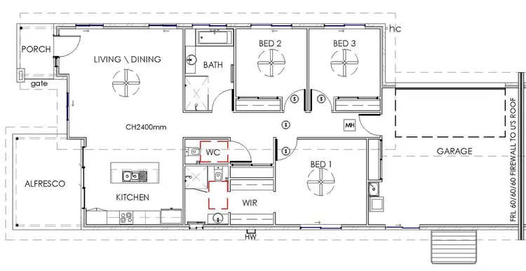 Floorplan of Homely semi-detached listing, 1/21 Abode Way, Kawungan QLD 4655