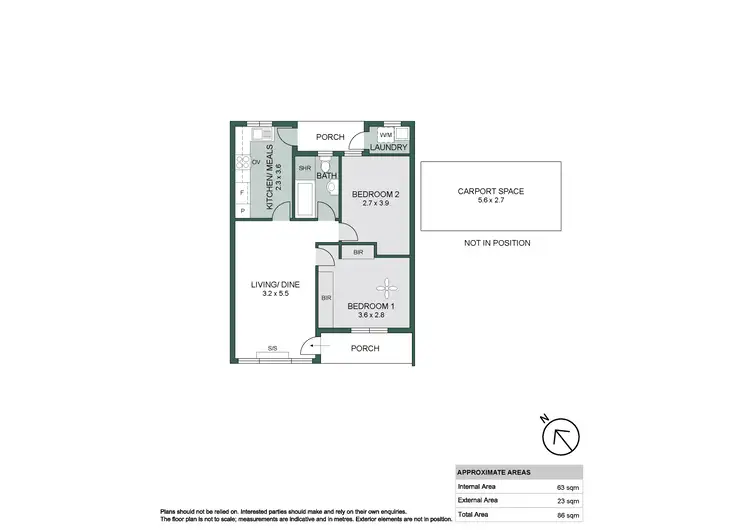 Floorplan of Homely unit listing, 6/128 Sixth Avenue, Joslin SA 5070