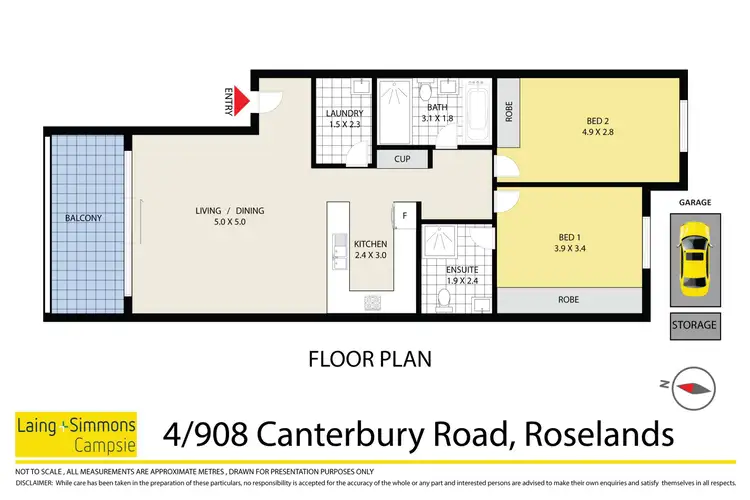 Floorplan of Homely apartment listing, 4/908 Canterbury Road, Roselands NSW 2196