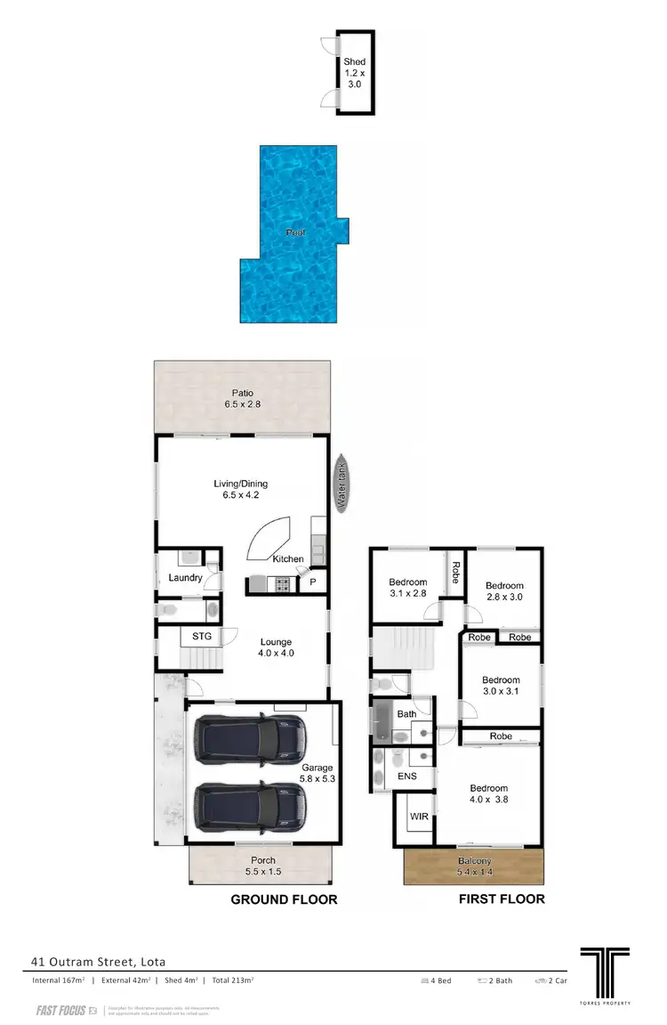 Floorplan of Homely house listing, 41 Outram Street, Lota QLD 4179