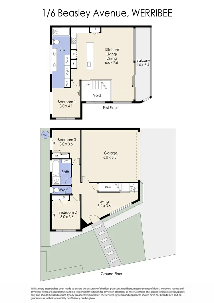 Floorplan of Homely unit listing, 1/6 Beasley Avenue, Werribee VIC 3030