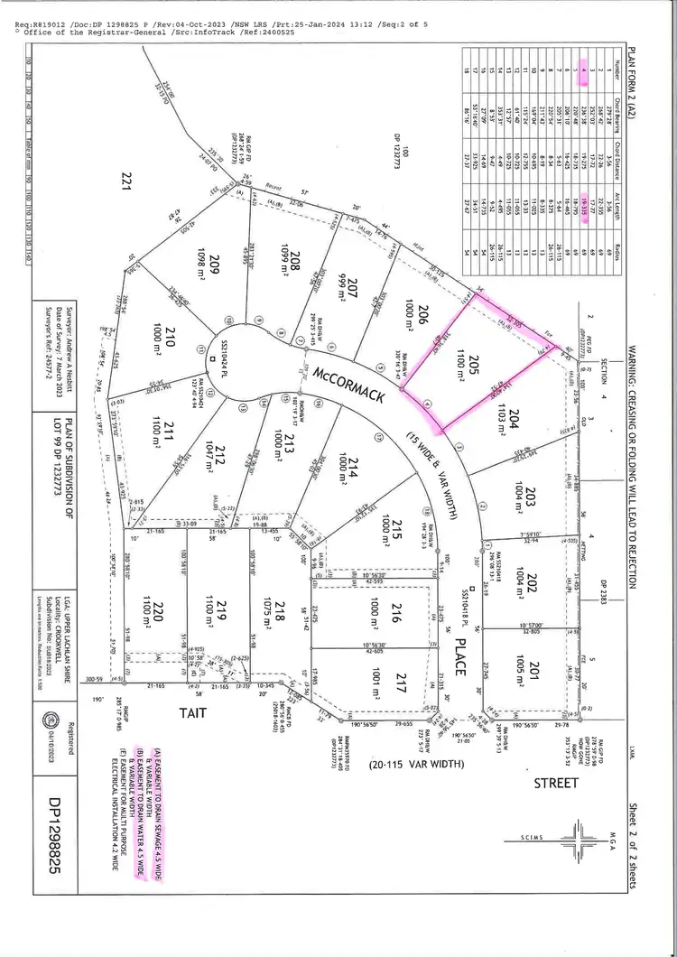 Floorplan of Homely land listing, 9 McCormack Place, Crookwell NSW 2583
