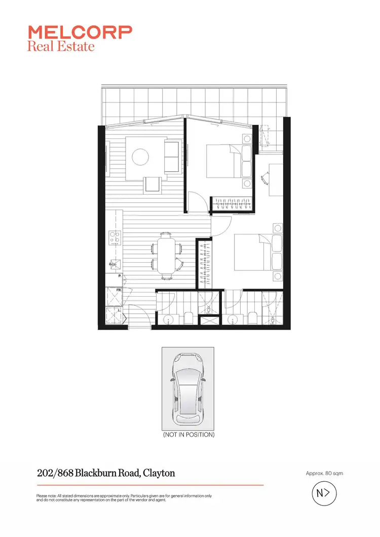 Floorplan of Homely apartment listing, MCity 202/868 Blackburn Road, Clayton VIC 3168