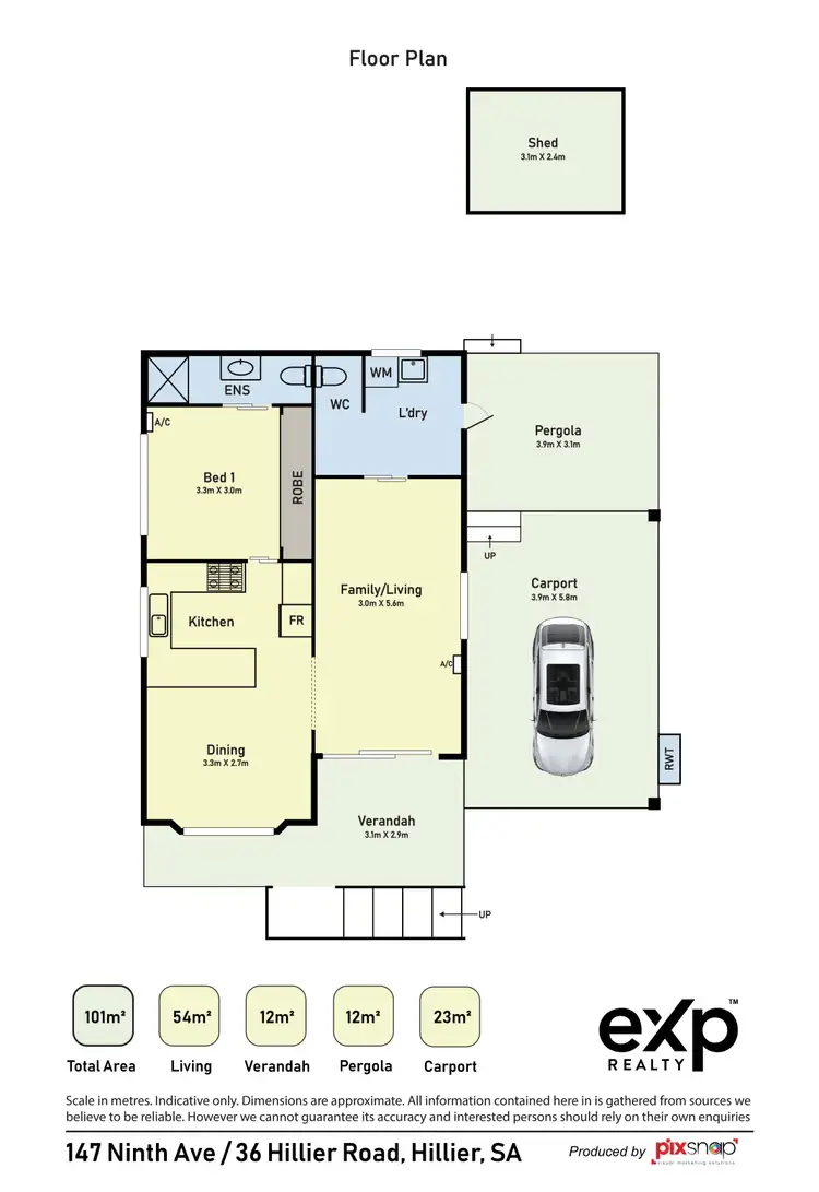 Floorplan of Homely retirement listing, 147 Ninth Avenue/36 Hillier Rd Avenue, Hillier SA 5116