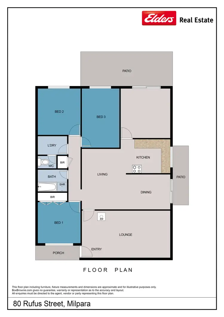 Floorplan of Homely house listing, 80 Rufus Street, Milpara WA 6330