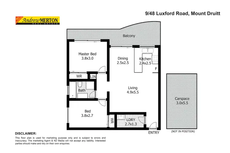 Floorplan of Homely apartment listing, 9/48 Luxford Road, Mount Druitt NSW 2770