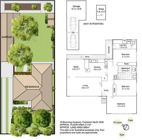 Floorplan of Homely house listing, 19 Brunning Crescent, Frankston North VIC 3200
