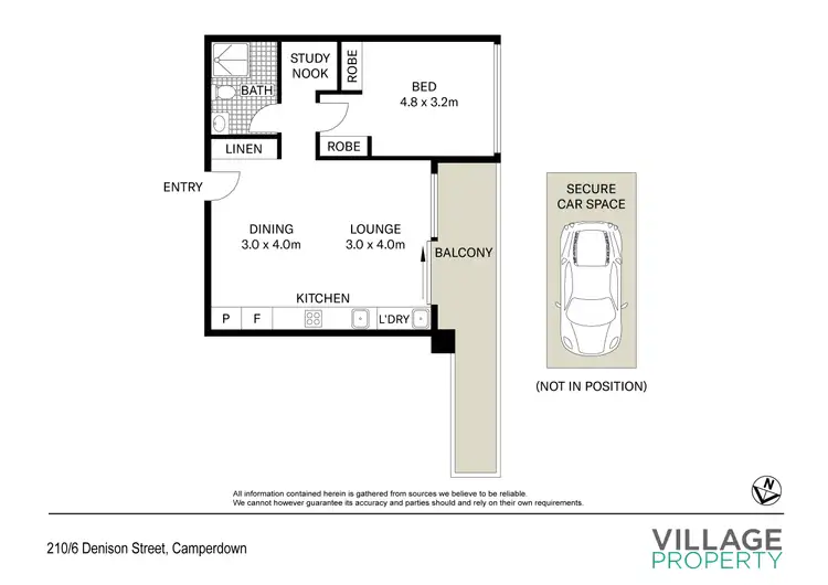 Floorplan of Homely apartment listing, 210/6 Denison St, Camperdown NSW 2050
