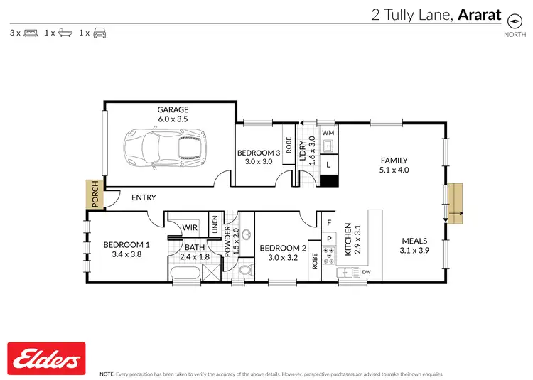 Floorplan of Homely house listing, 2 Tully Lane, Ararat VIC 3377