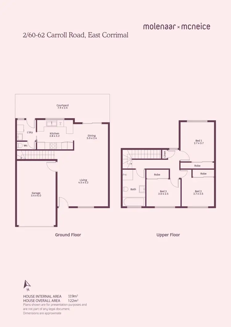 Floorplan of Homely townhouse listing, 2/60-62 Carroll Road, East Corrimal NSW 2518