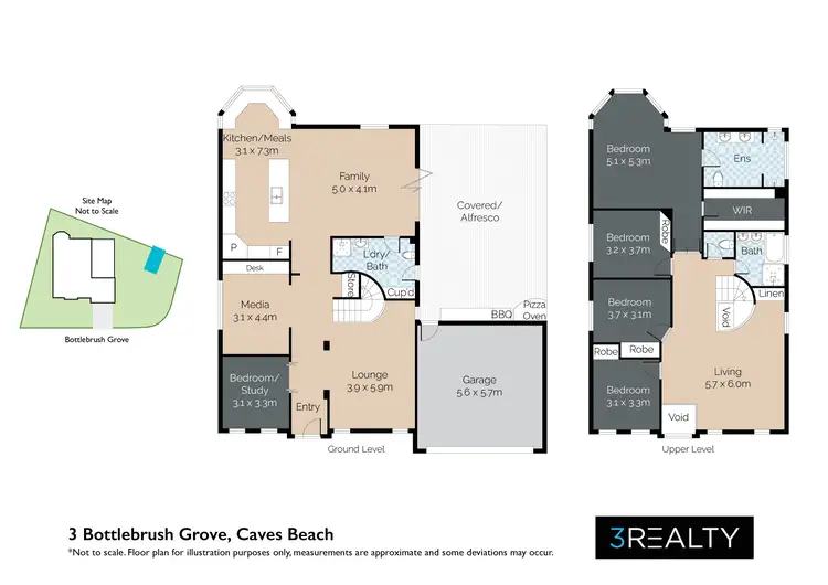 Floorplan of Homely house listing, 3 Bottlebrush Grove, Caves Beach NSW 2281