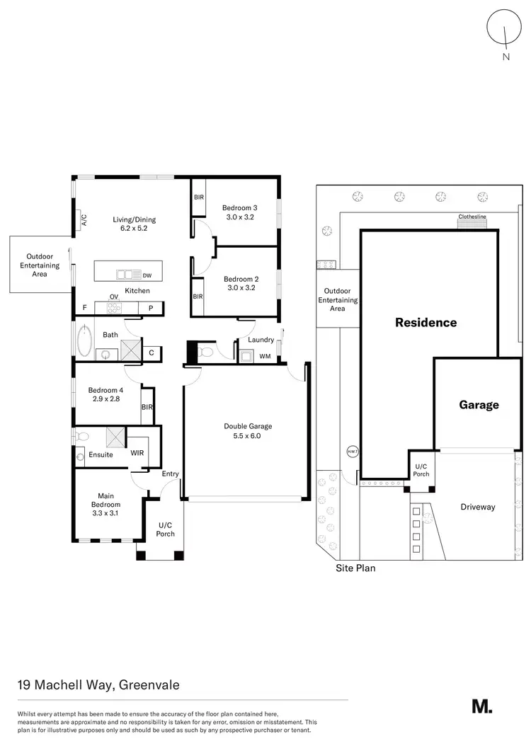 Floorplan of Homely house listing, 19 Machell Way, Greenvale VIC 3059