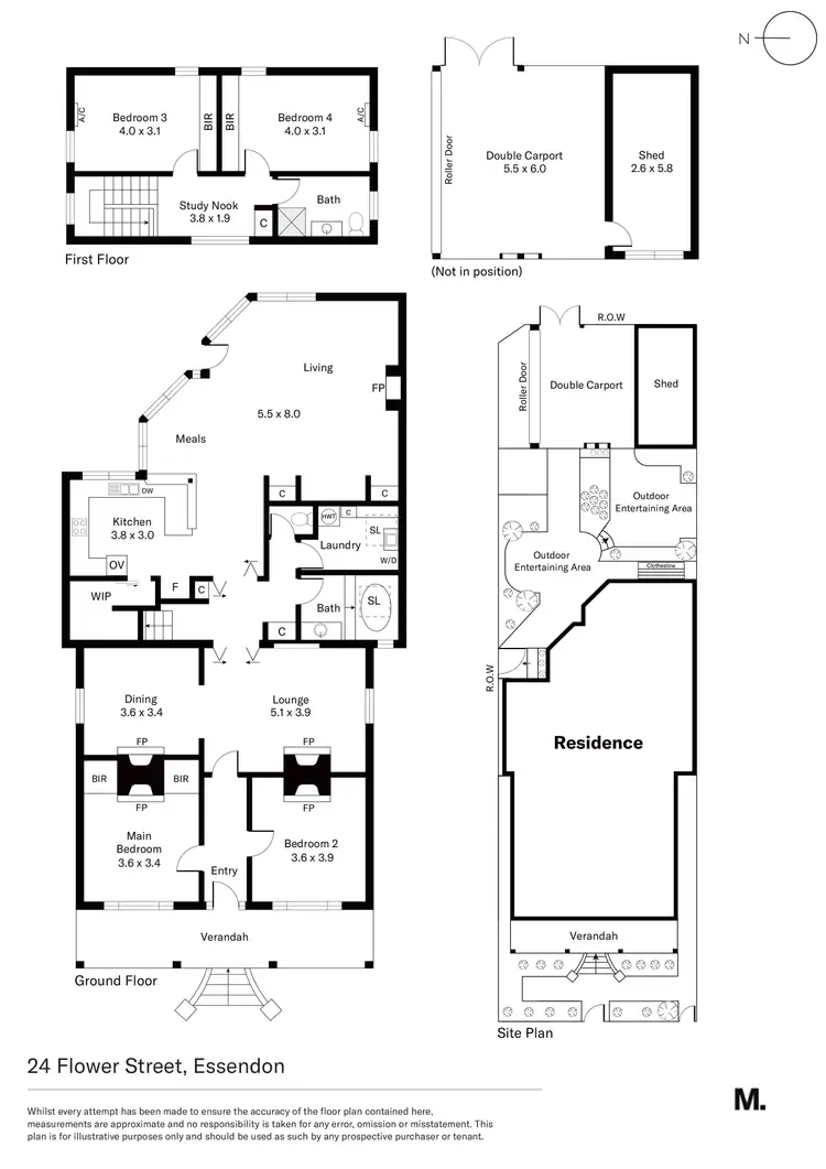 Floorplan of Homely house listing, 24 Flower Street, Essendon VIC 3040